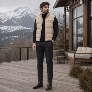 Gilet matelassé pour homme, conçu avec une isolation légère et chaude, doublure douce, poches sécurisées, tissu résistant et style moderne. - Product Image 2
