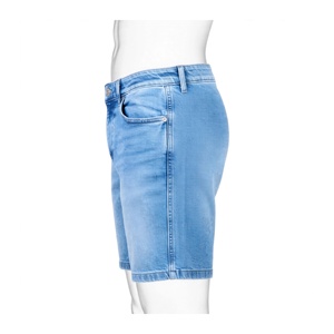 <b>Men</b> High Waist <b>Bermuda</b> <b>Shorts</b> 100% Cotton Button Fly Casual Solid Color Plus Size Washed Denim <b>Short</b> Pants - Product Image 4