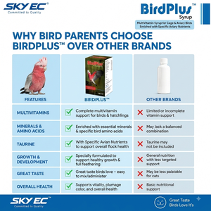 วิตามินรวมและอาหารเสริมสำหรับนกและสัตว์ปีก BirdPlus คุณภาพพรีเมียม ยอดขายอันดับหนึ่ง ขนาด 30 มล. สำหรับขาย - Product Image 4