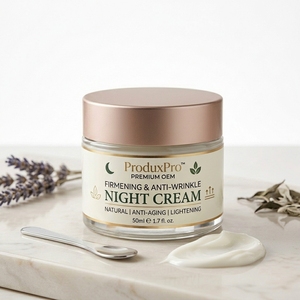 ProduxPro Meilleure Crème Hydratante Anti-Âge et Raffermissante Naturelle OEM, Éclaircissante, Nuit, Marque Privée 50ml - Product Image 1