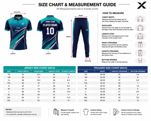 Ensemble uniforme de cricket pour hommes X Sports, coupe et couture en polyester, polo à manches courtes sublimé avec pantalon à taille élastique, évacuation de l'humidité - Product Image 6