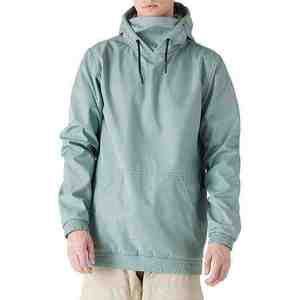 Custom Oversized Men's Techwear Hoodie with Integrated Face Mask Balaclava Sage <b>Green</b> Fleece Pullover Snowboard Streetwear Tops - Product Image 3
