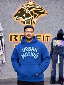 Sweat à capuche unisexe personnalisé, coupe oversize, style streetwear, avec broderie graphique personnalisée, en molleton épais, idéal pour l'hiver, OEM - Product Image 2