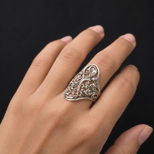 Anillo de Cóctel Envolvente de Plata de Ley 925, Hecho a Mano, para Mujer, Regalo de Compromiso, Boda, Aniversario, Joyería Fina - Product Image 3