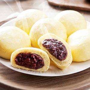 [MILWON] Jjinppang coréen sucré pour le petit-déjeuner, pain aux haricots rouges surgelé, ensemble de 3 pains vapeur Anheung colorés - Product Image 5