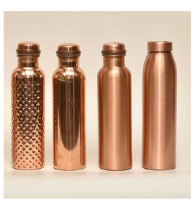Bouteille d'eau en cuivre d'Inde, pure à 100%, 1000 ml, emballage de qualité supérieure, grossiste d'Inde - Product Image 5