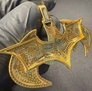 Pendentif Batman style Hip Hop en argent 925, serti de diamants colorés et de moissanite, pour homme, bijoux fins - Product Image 5