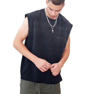 Camiseta sin mangas para hombre, de algodón suave, para gimnasio, fitness, entrenamiento, OEM - Product Image 2