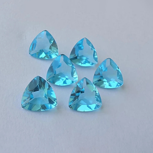 Piedra Preciosa de Cuarzo Azul de Calidad AAA+, Corte Facetado en Forma de Trillón, Calibrada, para Joyería - Product Image 6