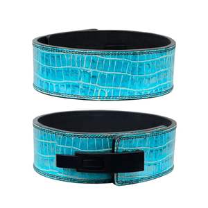 Ceinture de musculation en cuir de 13 mm d'épaisseur avec boucle à levier, imprimé crâne, pour bodybuilders et haltérophiles. - Product Image 3