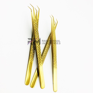 Juego de Pinzas para Extensión de Pestañas con Punta de Diamante, Recubrimiento de Plasma Dorado, Punta Suave de Precisión para Extensión de Pestañas - Product Image 5