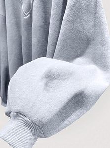 เสื้อสเวตเชิ้ตคอกลมสำหรับผู้หญิงไซส์ใหญ่ ฤดูหนาว ผลิตจากผ้าฝ้าย 100% เป็นมิตรกับสิ่งแวดล้อม สามารถปรับแต่งสีได้ ขายส่ง - Product Image 6