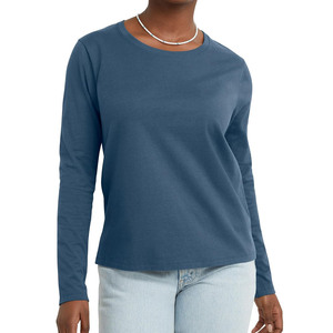 T-shirts à manches longues pour femmes de haute qualité, écologiques, design personnalisé, premium - Légers, 100% coton, coupe ajustée, respirants, unis - Product Image 1