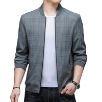 Conception de logo personnalisé OEM, veste d'hiver pour homme 2024, style business décontracté, col rabattu, fine, légère, imperméable, coupe-vent, réversible