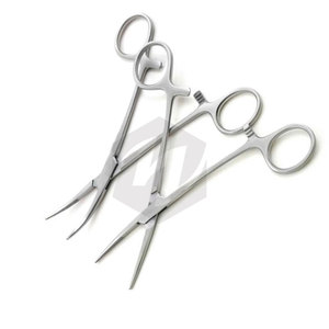Pinces Halstead courbées en acier inoxydable de qualité supérieure, instrument chirurgical médical pour la fixation et l'hémostase en procédures vétérinaires - Product Image 4