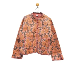 Indian Cotton Hand Block Floral Printed Kantha <b>Quilted</b> Breathable Stripe Women Summer Bohemian Style <b>Jackets</b> Pure Best Quality - Product Image 1