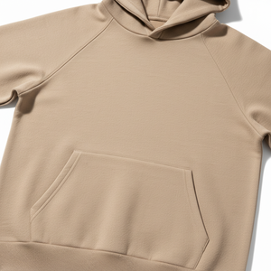 Conjunto Deportivo Unisex Beige con Sudadera con Capucha y Pantalones Deportivos, Color Sólido, Estilo Casual para Otoño, 100% Algodón, Corte Regular - Product Image 2