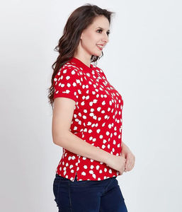 Custom Sublimation <b>Women</b> Polo Shirt For Casual Wear <b>Top</b> Quality <b>Women's</b> Active Wear Short Sleeve Sublimation Polo Shirt - Product Image 2
