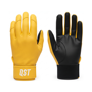 Gants de frappe de baseball en cuir lisse avec dos souple, gants de frappe de softball à poignée souple, sangle élastique, logo personnalisé, fournisseur OEM ODM - Product Image 1