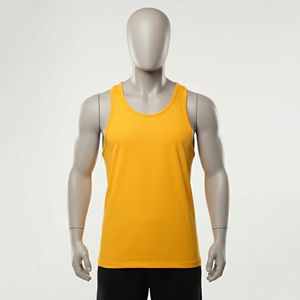 เสื้อกล้ามกีฬาไซส์ใหญ่สำหรับออกกำลังกาย ฟิตเนส ยิม สีพื้น ผ้าฝ้าย 100% เสื้อผ้าผู้ชาย เสื้อกล้ามฤดูร้อน - Product Image 4