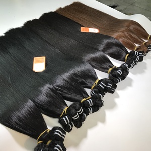 Vietnamese Raw Bone Straight Virgin Cuticle Aligned <b>Hair</b> Bundles Unprocessed Double Weft Machine <b>Hair</b> Extensions Wholesale - Product Image 3