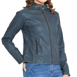 Women's Trending Plus Size Fashion Leather <b>Jacket</b> with Zipper Closure Outdoor Streetwear OEM Service For Autumn Winter Unisex - Product Image 1
