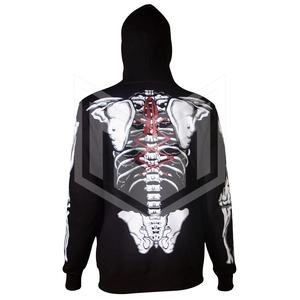 Hip Hop Style personnalisé bouffée impression sweat à capuche zippé 100% coton surdimensionné décontracté vêtements d'hiver pour hommes pour le printemps - Product Image 4