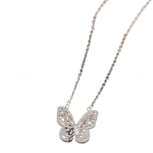 Elegante Collar con Colgante de Diamante Moissanite Plateado con Piedra de Corte Brillante para Joyería Nupcial, Uso en Moda y Ocasiones Especiales - Product Image 2