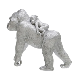 Objeto decorativo de escultura de jirafa inocente de aluminio fundido para exhibición de estante de mesa Mini peso de papel de jirafa - Product Image 4