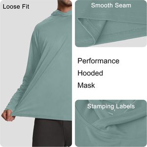 Camiseta de Pesca con Capucha para Hombre, Protección Solar UPF 50, Manga Larga, Secado Rápido, con Máscara Facial, ODM OEM, Venta al Por Mayor 2026 - Product Image 3