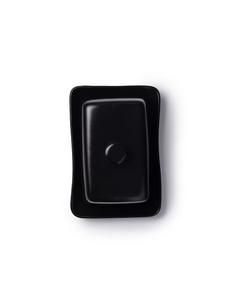 Elegante Mantequillera Mate con Tapa Cuadrada Abombada, Perilla de Fácil Agarre, Bandeja Profunda para Servir, Moderno Contenedor de Mantequilla para Encimera de Cocina - Product Image 2