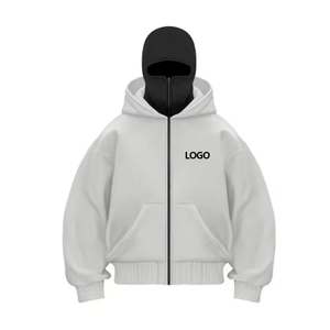เสื้อฮู้ดดี้ผู้ชายไซส์ใหญ่ ผ้าฝ้าย 100% ซิปยาวเต็มตัว  ปักโลโก้ตามสั่ง  แบบสองชั้น  ทรงนินจา  ผ้าหนา - Product Image 4