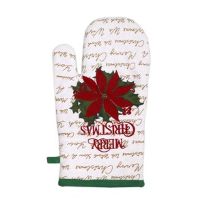 Nouvelle Mitaine de Four en Coton Écologique Résistante à la Chaleur avec Motif Imprimé Spécial Noël pour Utilisation au Four - Product Image 3
