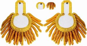 Épaulettes tactiques britanniques à franges en fil d'or, accessoires d'uniforme tactique, collection 2026, vente chaude - Product Image 5