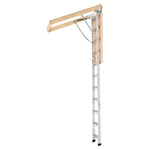 Escalera de Aluminio Multiusos para Ático con Capacidad de 375 LBS/170 KG, Altura Ajustable de 9.8-10.3 pies, Plegable, para Acceso al Ático - Product Image 3