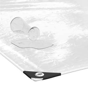 Bâche en PVC transparente avec œillets 9,8x9,8' Produit - Product Image 4