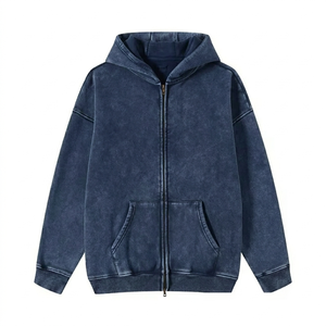 Sudadera con capucha gráfica al por mayor, sudadera con capucha con cremallera, sudadera con capucha de moda, producción en fábrica con logotipo personalizado - Product Image 3