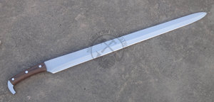 Nouveau couteau Seax Viking long en acier à haute teneur en carbone forgé à la main, lame de 22 pouces, manche en bois de noyer, finition polie, couteau sax médiéval - Product Image 5