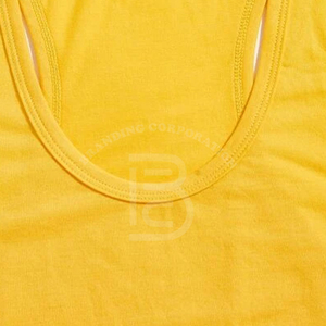 Wholesale <b>Yellow</b> Men's <b>Tank</b> <b>Top</b> O-Neck Solid Color Printed Logo Casual Plus Size Sleeveless Singlet Front Logo Design <b>Tank</b> <b>Tops</b> - Product Image 4