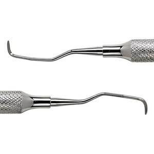 Curette Gracey standard 11/12 à double extrémité, instrument dentaire parodontal en acier inoxydable chirurgical, manche creux de 10 mm - Product Image 3