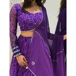 ชุดปาร์ตี้ที่สวยงาม lehenga choli สำหรับการแสดง - Product Image 4