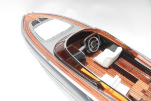 RIVA RIVALE 56 GRIS PEINT Modèle de bateau rapide en bois fait main de style européen Édition de luxe Forme personnalisée Autoportant pour - Product Image 4