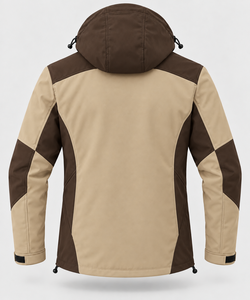 Chaqueta de Invierno Deportiva Gruesa para Hombre con Logotipo OEM, Forro Polar, Bloques de Color, Capucha Desmontable, Resistente al Viento, para Senderismo y Actividades al Aire Libre - Product Image 2