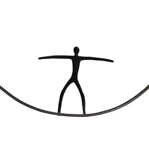 Escultura Circular de Metal, Figura Humana Soldada, Arte Decorativo de Pared para Diseño Interior Moderno del Hogar - Product Image 2