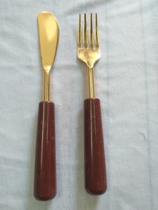 Plateau de service à deux niveaux doré, écologique, réglable, non toxique, fait main, gravé, avec poignées décoratives, pour desserts et gâteaux de fête - Product Image 2