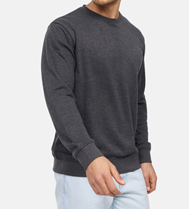 Sweat-shirt à col rond surdimensionné pour homme, 500 GSM, 100% coton, épaules tombantes, appliqué brodé personnalisé, French Terry - Product Image 3