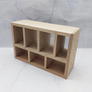 Estante de almacenamiento de madera en miniatura, escala 1:12, muebles para casa de muñecas, estante de exhibición, decoración moderna, artesanía para mayores de 14 años - Product Image 2