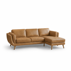 Sofá Seccional de Cuero Tradicional Contemporáneo con Chaise Longue, Muebles Modulares Duraderos para Residencias y Hoteles de Lujo - Product Image 2