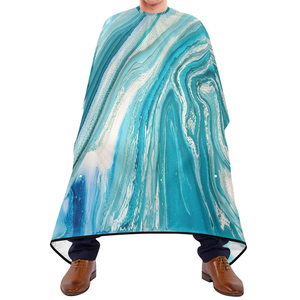 Cape de Barbier Professionnelle Imprimée par Sublimation Personnalisée en Polyester Imperméable pour Salon de Coiffure avec Col Ajustable - Product Image 2