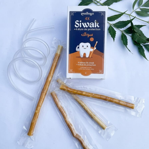 High Quality Herbal Miswak Sticks Natural Teeth <b>Cleaner</b> Meswak Pack of Four with <b>Plastic</b> Case for Oral Hygiene Care - Product Image 4